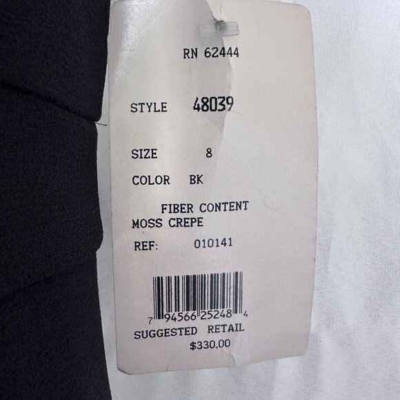 VTG Nicole Miller Black Off-Shoulder Evening Gown Formal Dress Size 8 NWT - Picture 8 of 12